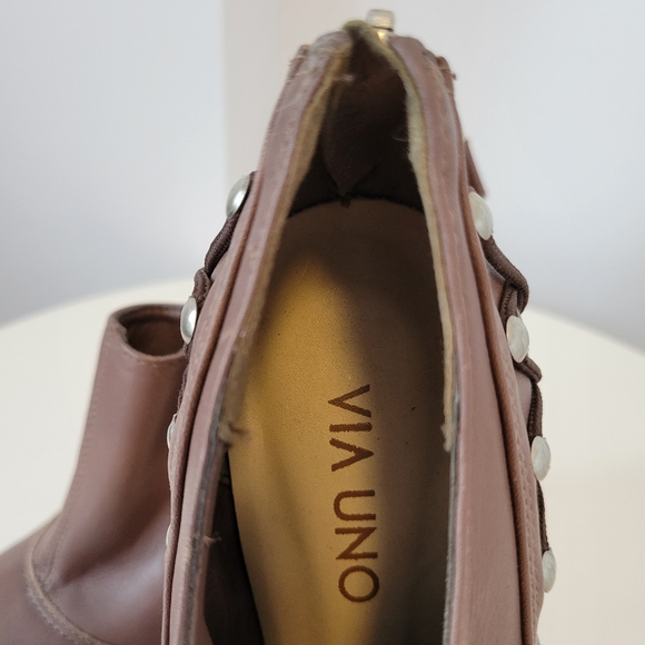 Leather boots (taupe) - Picture 3 of 4